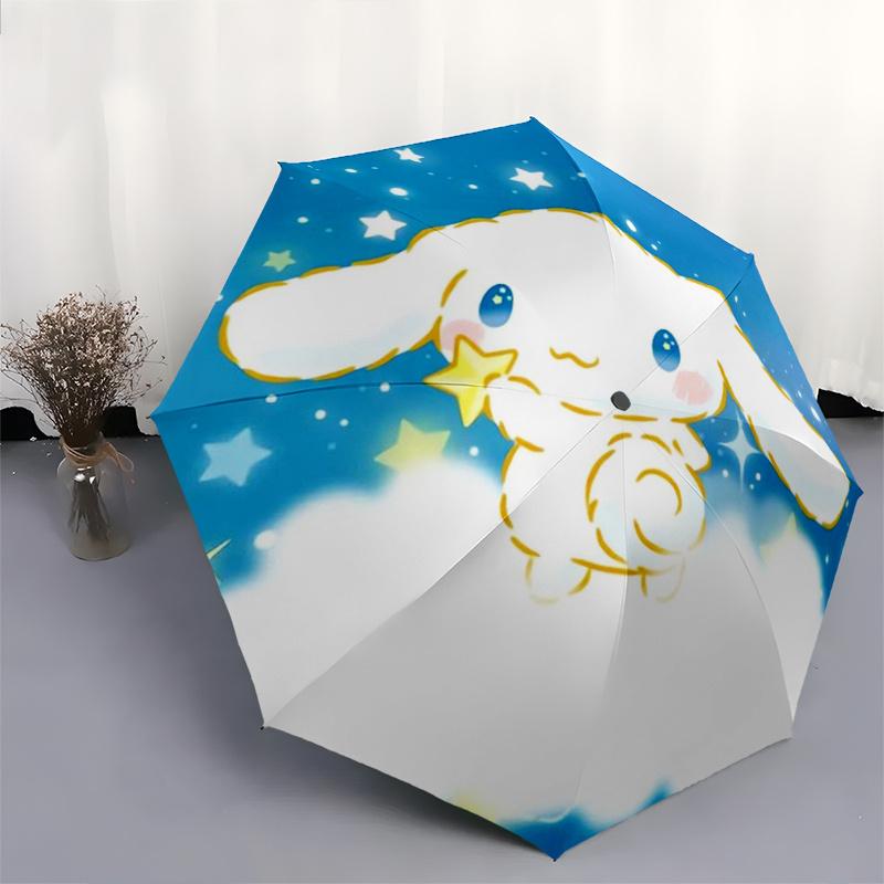 1pc Starry Sky Cinnamoroll Sanrio Pattern Umbrella, Fashionable, Personalized, High-Value Folding Umbrella, a Must-Have for Summer, 8-Rib Durable Iron