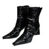 Damer Spetsiga Snö Stövletter Höga Klackar Sexiga Skor Vinter Nya Chelsea Stövlar Trend Nya Mode Pumps Botas De Mujer