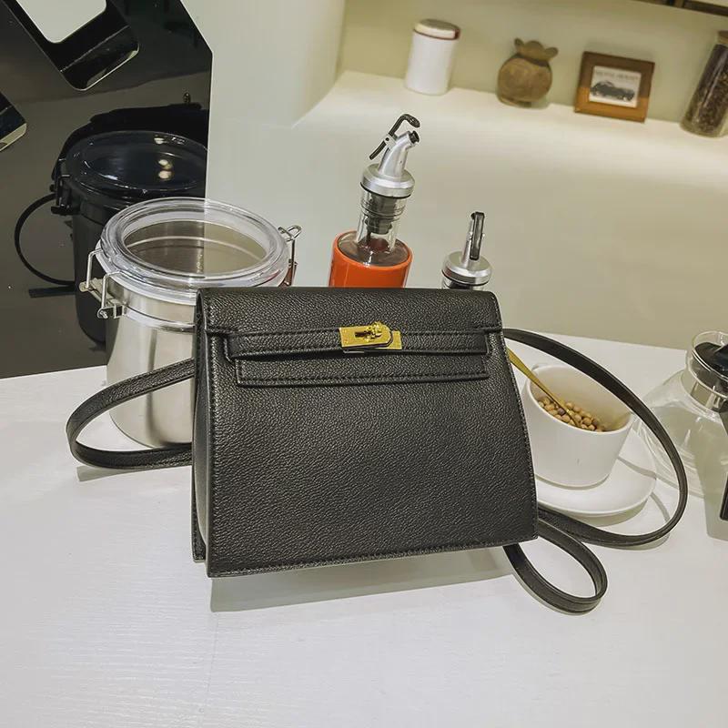 Damska 2024 Jesień/Zima Miękka Skóra Wszechstronna Torba na Ramię i Przez Ciało Mała Kwadratowa