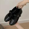 Fashion SUOJIALUN Spring New Women Flat Shoes Fashion Red Mary Jane Shoes Round Toe Ladies Ballerinas Shoes Shallow Slip On Dress Ballet