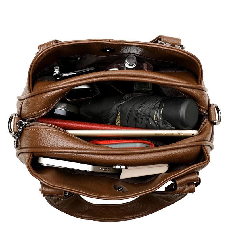 Women's Solid Color Shoulder Bag Middle-Aged and Elderly Mother Crossbody Bag