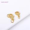 10/12mm 18K Gold Plated Brass Lobster Clasp With Closed Ring,Clasp For Jewellery,Lobster Clasp Connector,Accessories For Jewelry