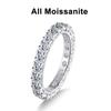 KNOBSPIN 3mm Round Moissanite Ring White Gold Plated 925 Silver Fine Jewelry Wedding Engagement Rings for Women Man