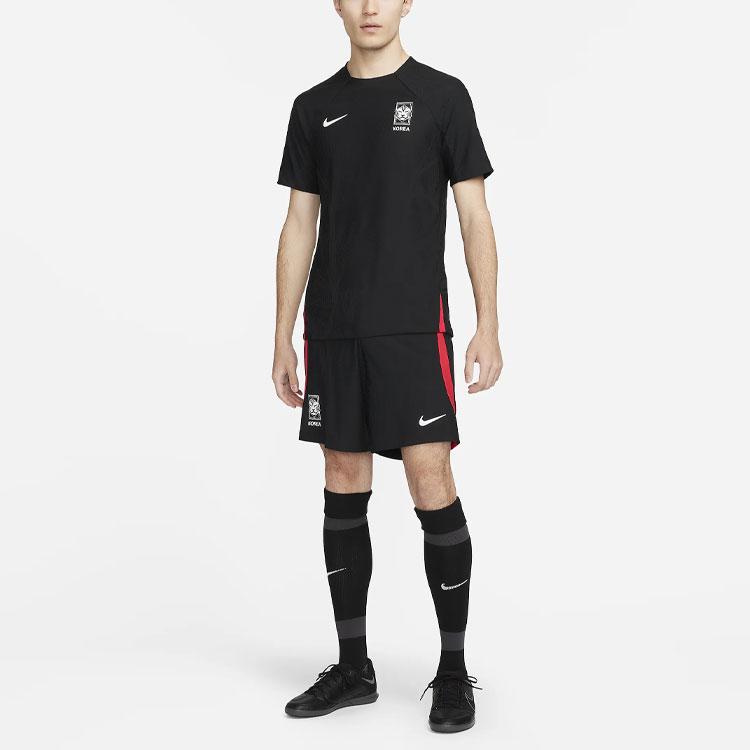 Nike Logo Pattern Printed Color Block Knitted Football Shorts Men Shorts Black DH5283-010