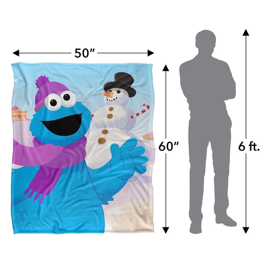 Sesame Street Snowman Cookie Monster Blanket