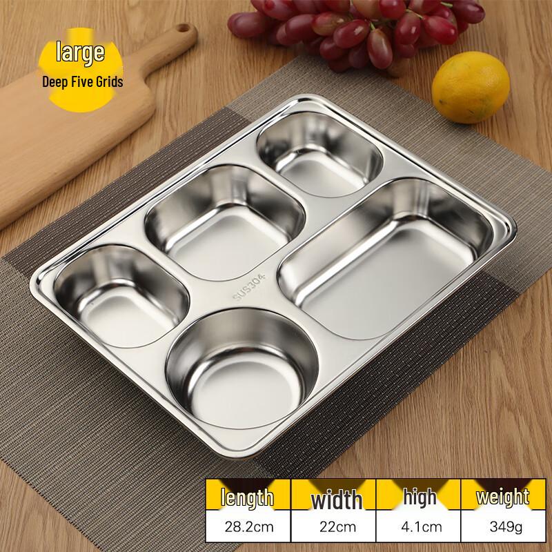 Kids  304 Stainless Steel Divided Lunch Tray