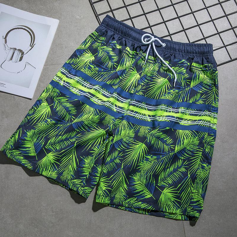 Summer 3D Palm Print Shorts Fashionable Casual Beach Men's Shorts