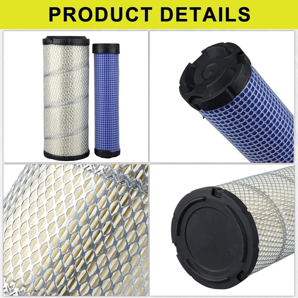 11013-7044 11013-7045 Outer Inner Air Filter For Kohler 25 083 01-S 25 083 04-S 841497 821136 M131803 M131802 Kawasaki 11013-7020 11013-7019 AF25552