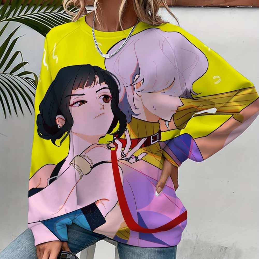 Modă Nouă Mânecă Lungă Gât Rotund Anime K-Pop Vânătorii de Demoni Hanorac Imprimat Sweatshirt Street Wear Femei Sweatshirt Huntrix Kpop