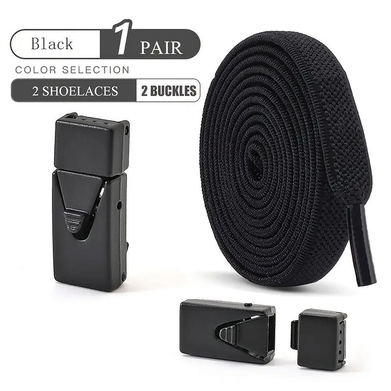 

Бесшнурковые шнурки с застежкой-кнопкой 8 мм, не требующие шнуровки, эластичные шнурки для спортивной обуви, расширенные плоские шнурки для детей чёрный