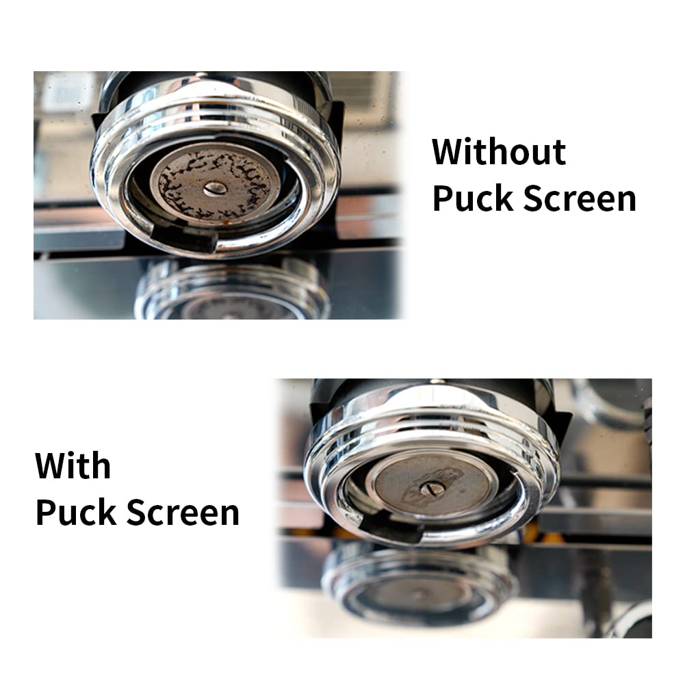 Watchget 515358.35mm Espresso Puck Screen Espresso Filter Puck Screen Puck Screen 58.35mm Dicke 1mm 150m Wiederverwendbarer Filter Espresso Filter für