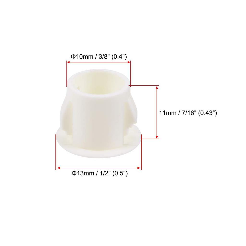 uxcell Hole Plug Plastic Lock Hole Tube Snap 9.5-10.5mm Steel Furniture Fencing Post Pipe
