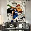 Captain Tsubasa Wall Tapestry Aesthetic Wall Hanging Printed Fabric Blanket Decorative Tapestries for Bedroom Living Room Home Decor