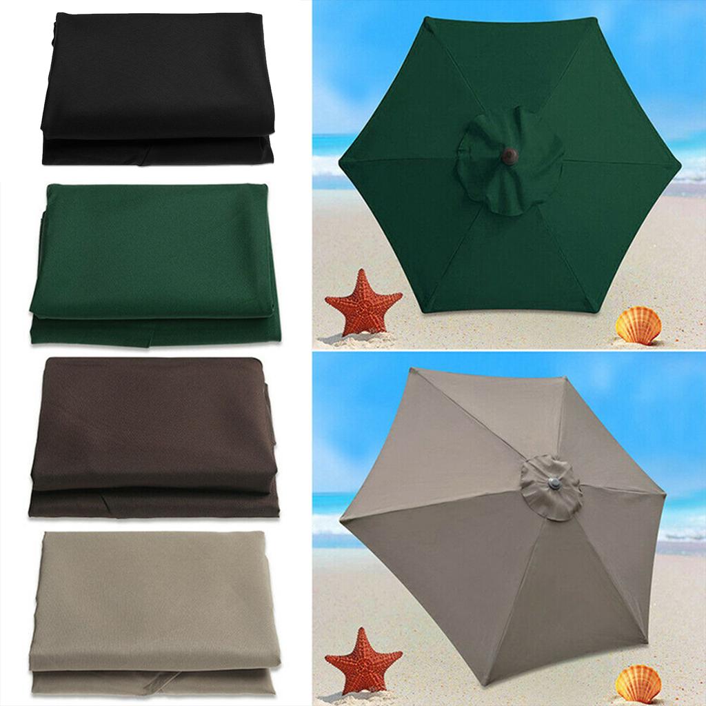 Umbrella Replacement Canopy Polyester 2M 6Ribs Outdoor Patio Umbrella Top Cover for Market Home