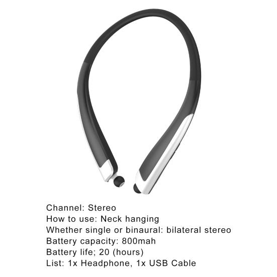 HBS-1100 Stilvoller kabelloser Kopfhörer mit Geräuschunterdrückung und leichtem Musik-Player