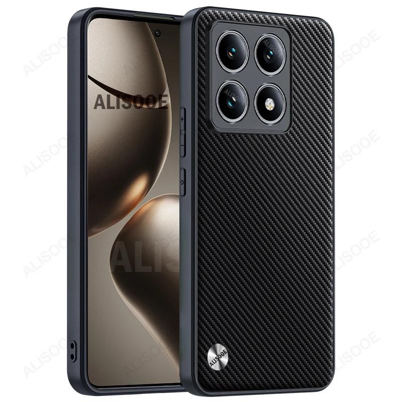 Shockproof Funda for Xiaomi 14T 15T Pro / Mi 15T 14T Pro Case Luxury Fiber Texture PU Leather Protection Cover Capa