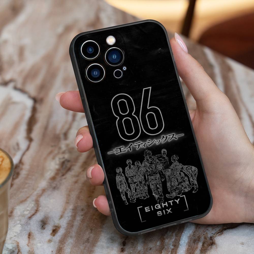 1 Stück Klassisches Anime 86 Eighty Six Mode Handyhülle Silikon Weich Für IPhone 16 15 14 13 12 11 Plus Pro Max Plus
