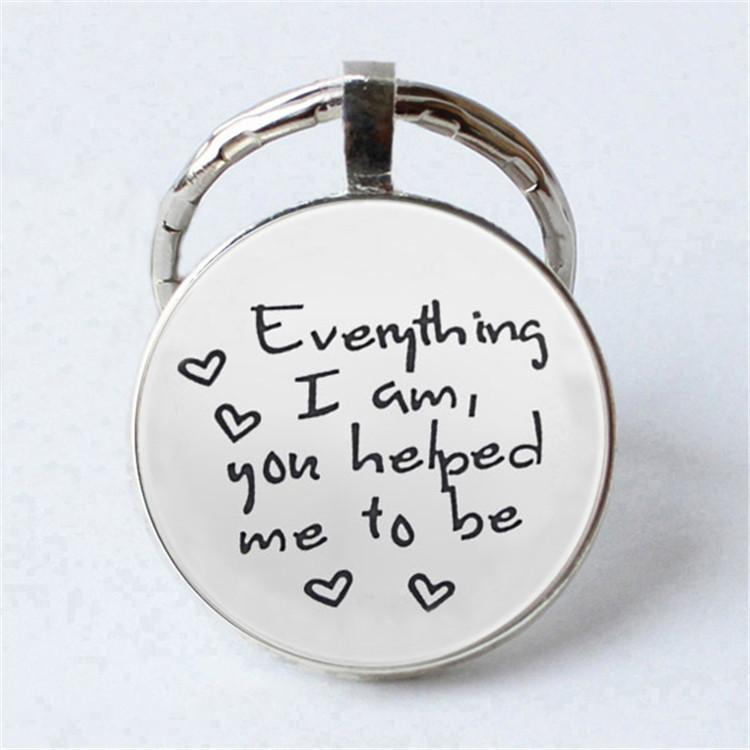 Keychain Accessories Pendant Floral Thanksgiving Text Good Friends Retro Personalized Keychain Gift Pendant