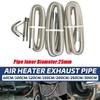 Stainless Steel Air Diesel Parking Heater Aluminum Foil Sleeve Clamps Heater Exhaust Pipe Hose Hose Clamp Parking Heater