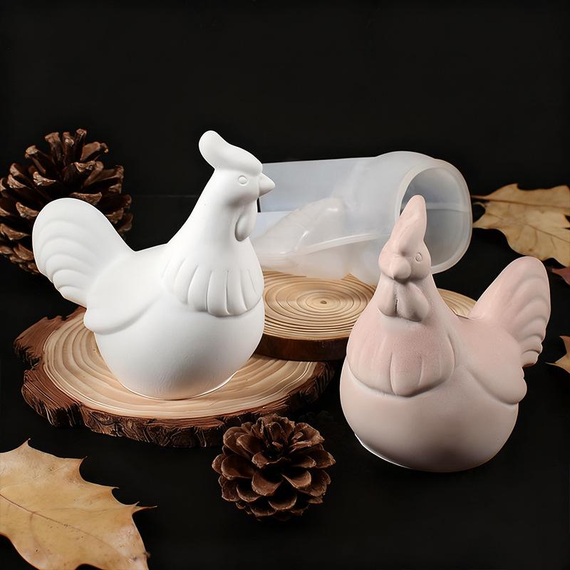 Diy Chick Mold Silicone Candle Ornament Mold 3d Rooster Mold Easter For Plaster Craft Holiday Crafting Candle Making