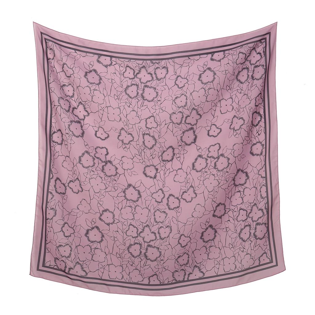 Nuovo foulard quadrato 110 con stampa floreale per donna, hijab musulamani, scialle, fazzoletto, foulard, fascia per capelli, bandana, fasce per capelli