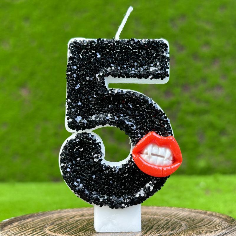 Creative Digital Birthday Candle Cake Party Decoration Set
