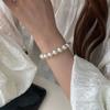 Bracelet Perle Irregulière Forme Spéciale Française Bracelet Femmes Niche Luxe Léger Exquis Doré Demi-Bracelet Bracelet Accessoires