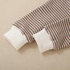 Set T-shirt a maniche lunghe a righe multicolore unisex e pantaloni per neonato/bambino YT2407