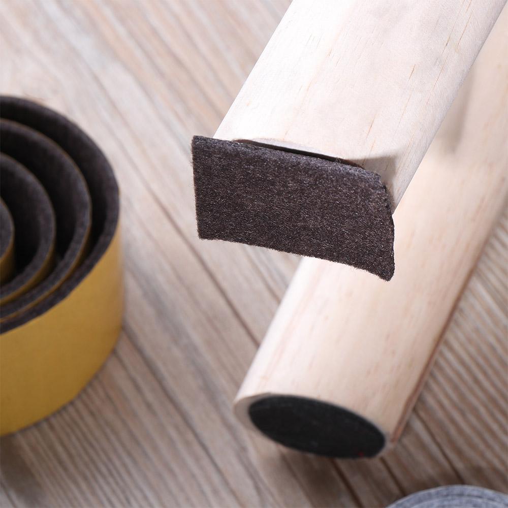 1Roll 100cm Self-Adhesive Felt Furniture Leg Pad Anti-slip Mat Floor Protector Wear-resisting Table Chair Leg Bumper Sticker Pad