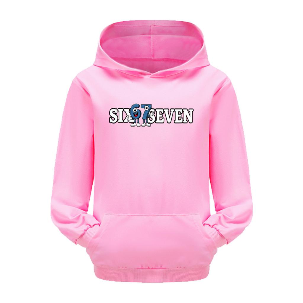 5388 Kids Boys Girls Steal a Brainrot 67 Printed Casual Long Sleeves Hoodies with Pocket