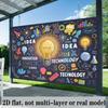 Light Bulb Doodle Science Banner, Technology Education Photo Booth Decor