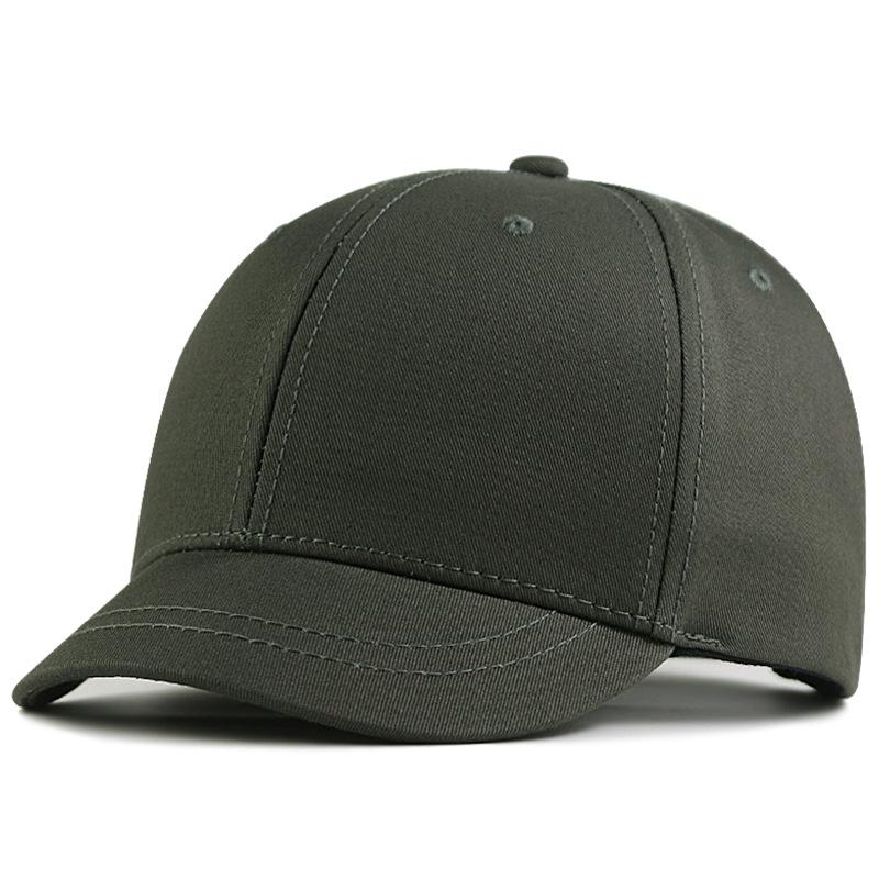 

Big Head Hat Men s and Women s Spring and Autumn Short Brim Baseball Cap Large Short Edge Cap XL (above 60cm) армия зеленый