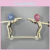Manual Assembly Wooden Shooting Puppets Balloon Game Children Toys Set For Home And Party Play