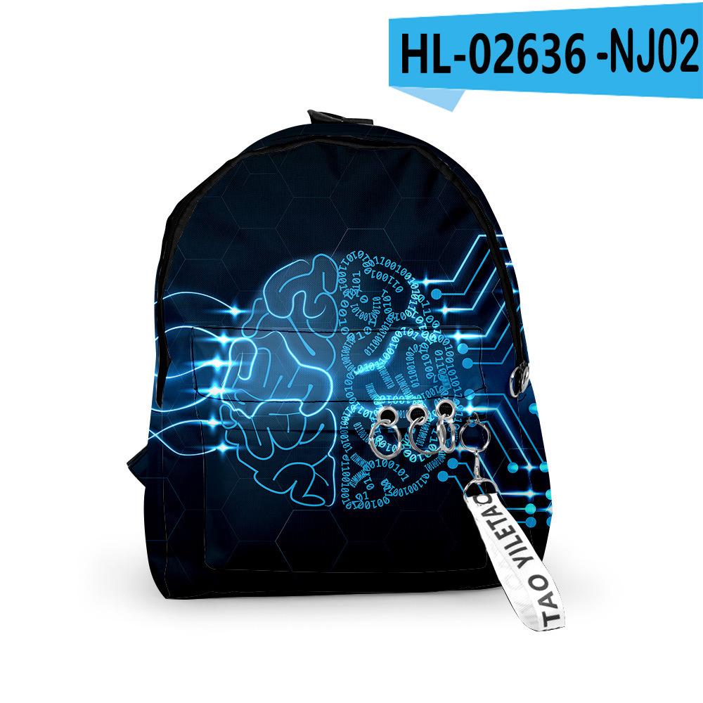 Klassieke Populaire Technologie stijl Rugzakken Jongens/Meisjes Schooltassen 3D Print Sleutelhangers Oxford Waterdicht Schattige Kleine Rugzakken