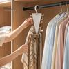 Hanger with 12 Hooks 5/8/12Pcs V-Shaped Double Sided Hanger, 360 Degrees Rotating Compact Storage Hooks, Space Saving Closet Organizer for Pants Hats