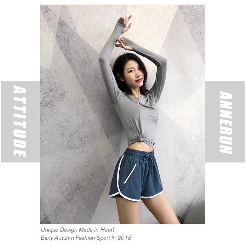 Summer Thin Professional Training Pilates Yoga Fitness Pants Anti-wear Breathable Quick Dry Loose Sports Shorts for Women