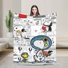Snoopy Cartoon Dog Pilot Blankets Fleece All Season  Multi-function Lightweight Throw Blanket for Bed Office Bedding Throws
