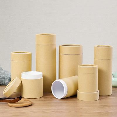 Rundrohr aus Kraftpapier Mehrere Größen Aufbewahrungsbox Modische Teedose Für Damen Mädchen
