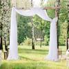 Outdoor Arched Curtains Window Cleaning, Wedding Party, Stage, Dressed White, Transparent Thin Gauze