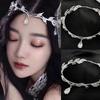 Temperament Metal Leaves Shape Headband Baroque Style Hair Hoop Bride Woman Spring Summer Wedding Party Headwear