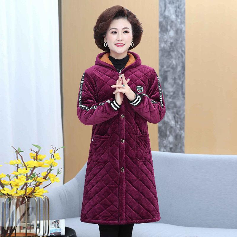 

Зимнее пальто с плюшем и хлопком для молодых женщин, теплое пальто большого размера L вино красного