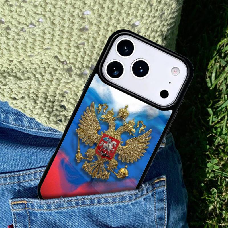 Russia Flag Phone Case For iPhone 17 AIR 16 Pro Max 15 14 Pro 11 12 13 Shockproof Silicone Cover