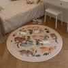 Cartoon Cute Animal Carpet Round Floor Mat Bedside Blanket Soft Rug For Bedroom Living Room Carpet Home Decoration