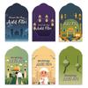 6Pcs Colorful Eid Mubarak Cash Envelopes Paper Ramadan Decoration Money Cards  for Family Gathering