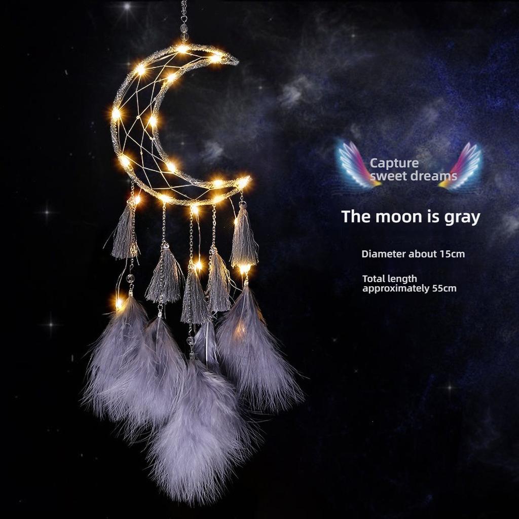 Boho Indian Dreamcatcher Pendant - Three Lives Series Bedroom Wind Chime with Gentle Bells