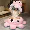 Reversible Double-Sided Octopus Plush Toy - Cute Face-Changing Doll for Girls Birthday Gift