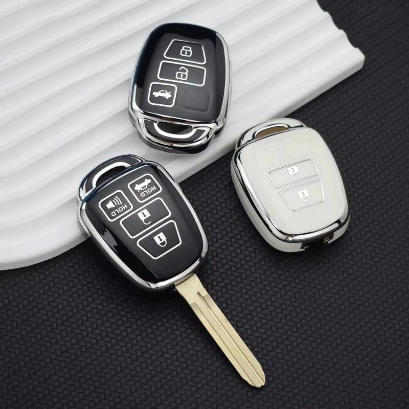 Durable TPU Car Remote Key Cover Anti-wear Full Coverage Key Case for  RAV4 Camry Prius Auto Supplies