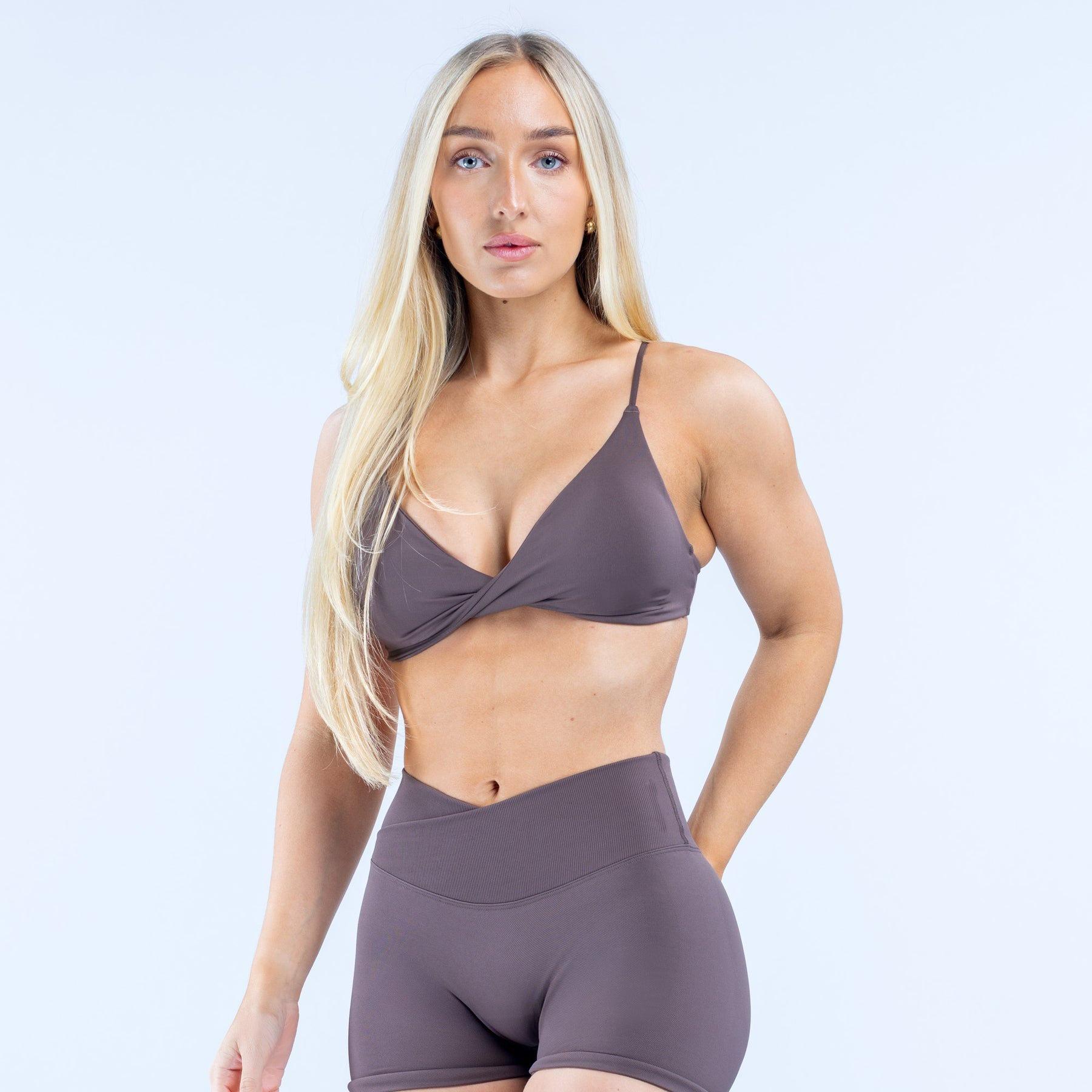 Quick-Dry Seamless Cross Back Yoga and Running Bra Medium