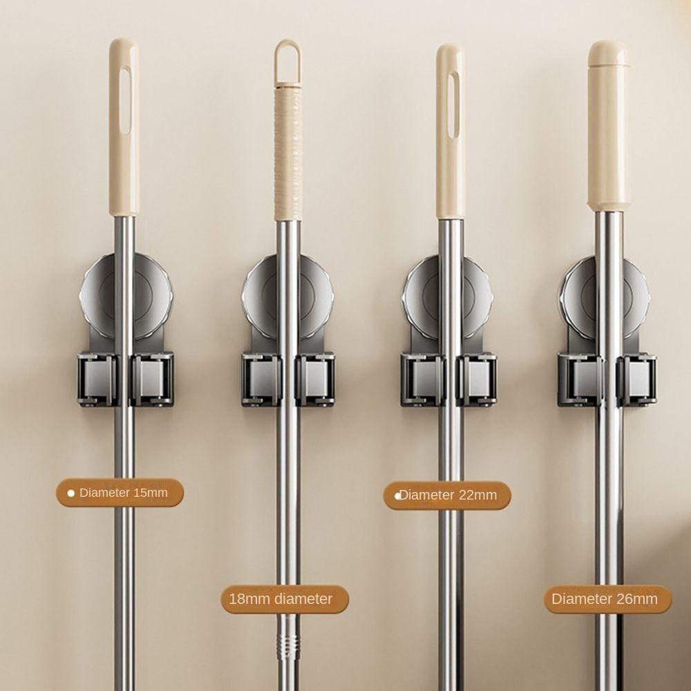 Wall Mounted Mop Storage Rack No Drilling Brush Broom Mop Hanger Multipurpose Mop Clip  for Home
