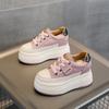 Fashion Women's Off White Shoes New Inner Height Women Shoes Anti Slip Wear-resistant Breathable Platform Sneakers Zapatillas De Mujer